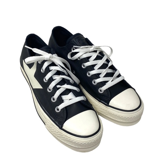 Converse Ctas Lift Platform Leather Shoes Low Momen's Black Custom 568162C-WWB - Picture 6 of 9